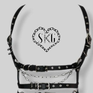 Caden chest underbust harness vegan or leather
