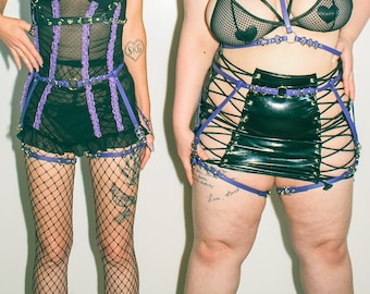 Cintura porta-giarrettiere in pelle o vegana Salem