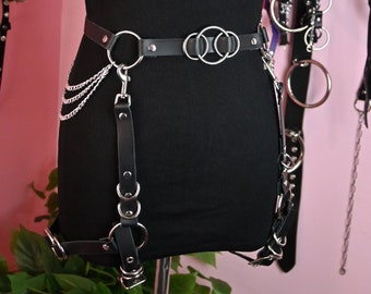 Morrigan harness belt vegan or leather