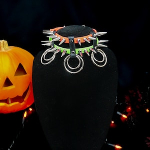 Lark faux leather o-ring choker collar ready to ship