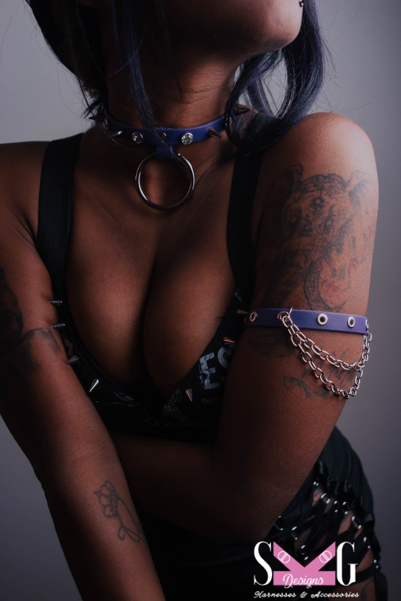Vegan Leather Choker - St. Tropez, weißer Achat nougat