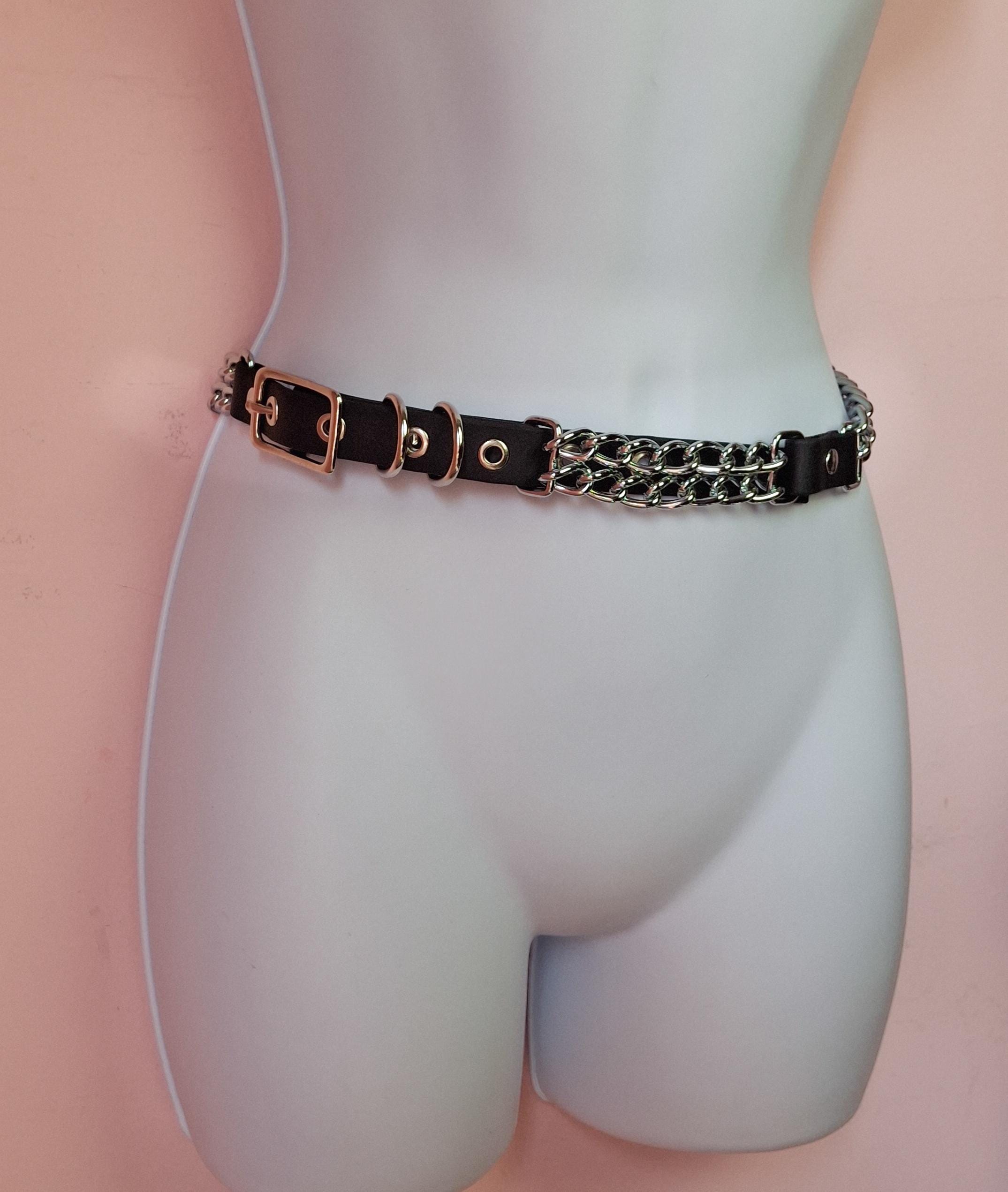 Double Chain Belt Vegan or Leather - Etsy Israel display picture 2