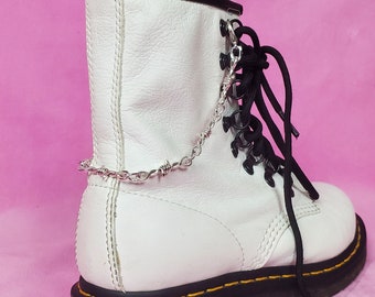 Barbed wire boot chain doc martens