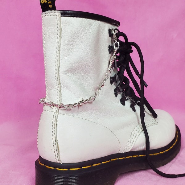 Barbed wire boot chain doc martens