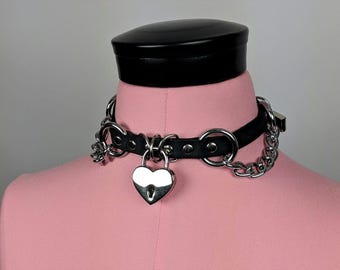 Emalia Lederhalsband optional mit Verschluss