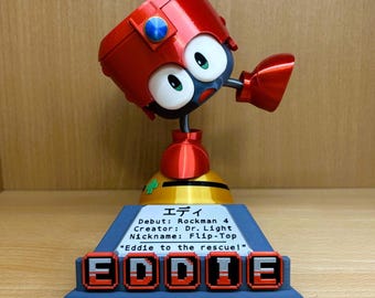 Mega Man EDDIE エディ Figuur, volledig functioneel en individueel genummerd Megaman figuur met standaard.