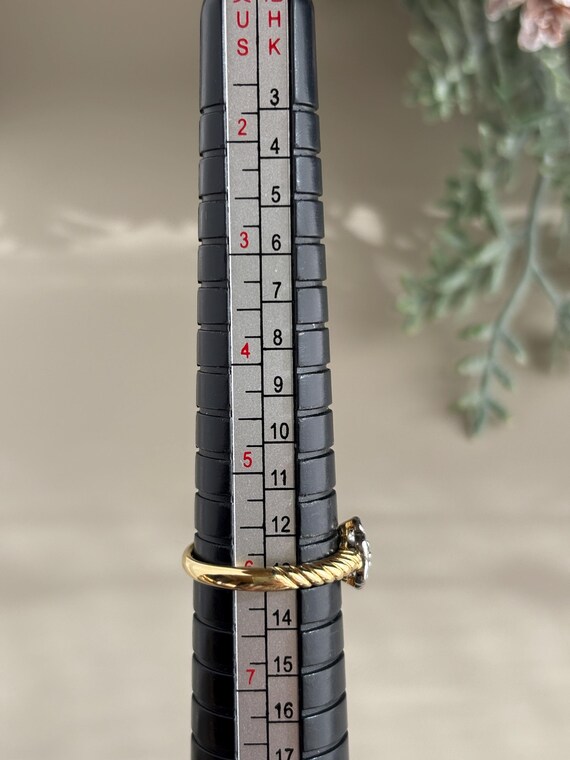 Two tunes Diamond Stackable Ring 18k Platinum - image 6