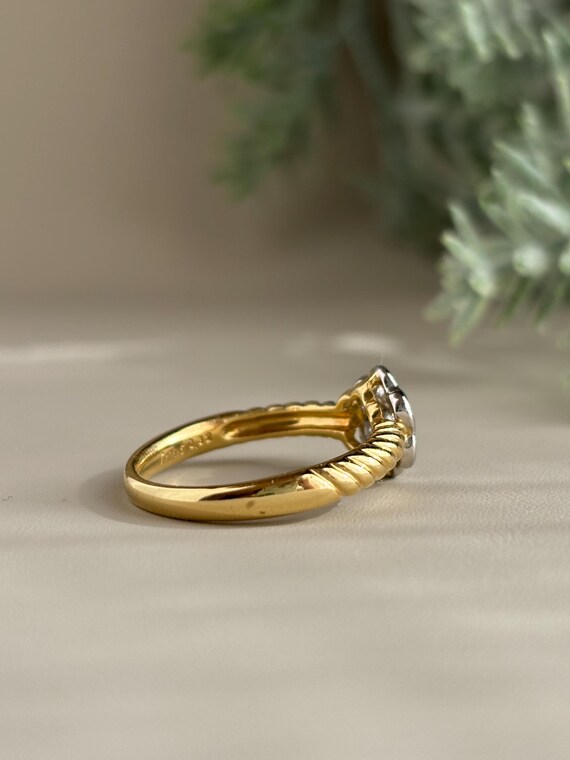 Two tunes Diamond Stackable Ring 18k Platinum - image 4