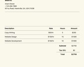 Elegant Invoice Template | Printable Invoice Design | Small Business Template