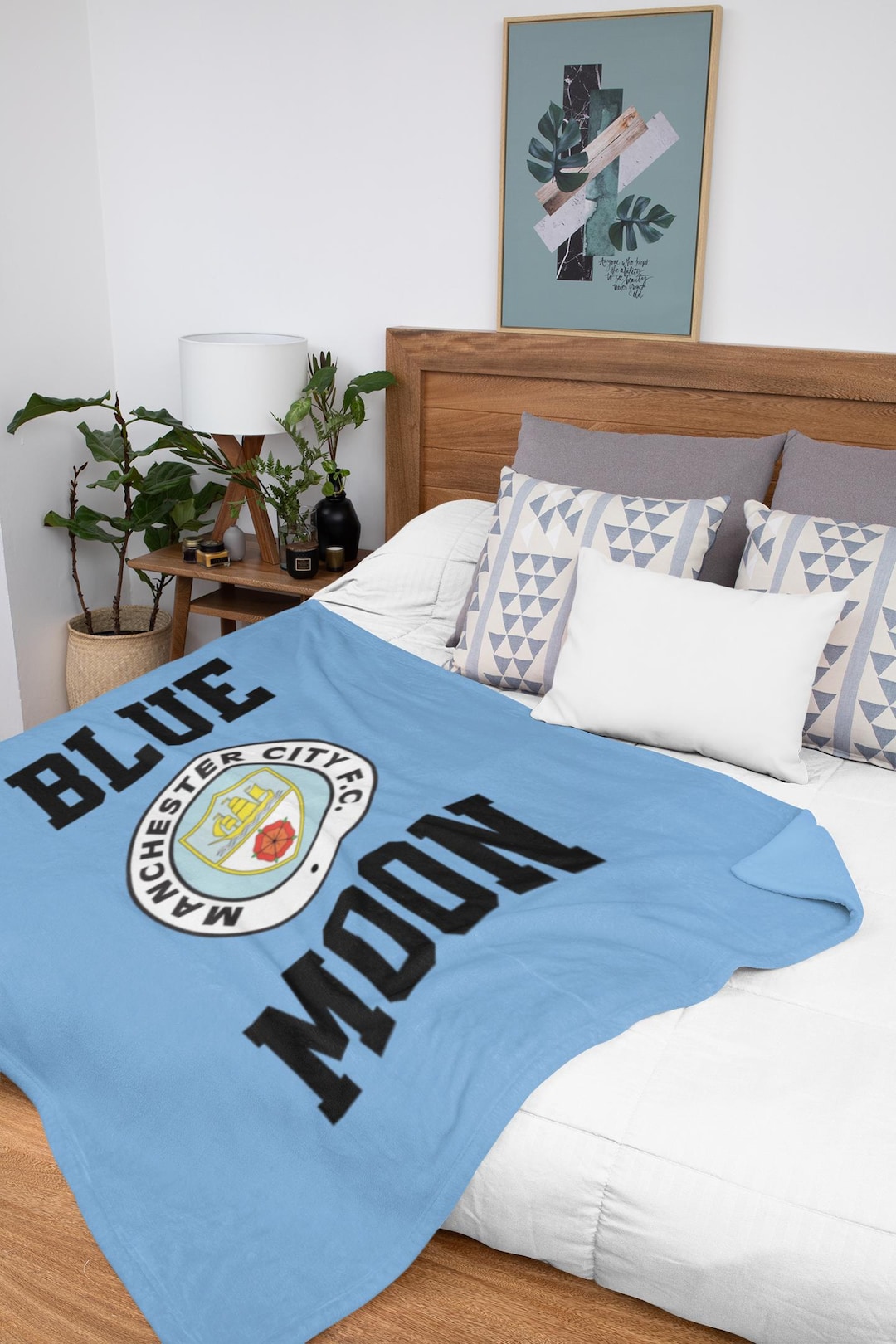 マンチェスター・シティ フリースブランケット：心地よいサッカー