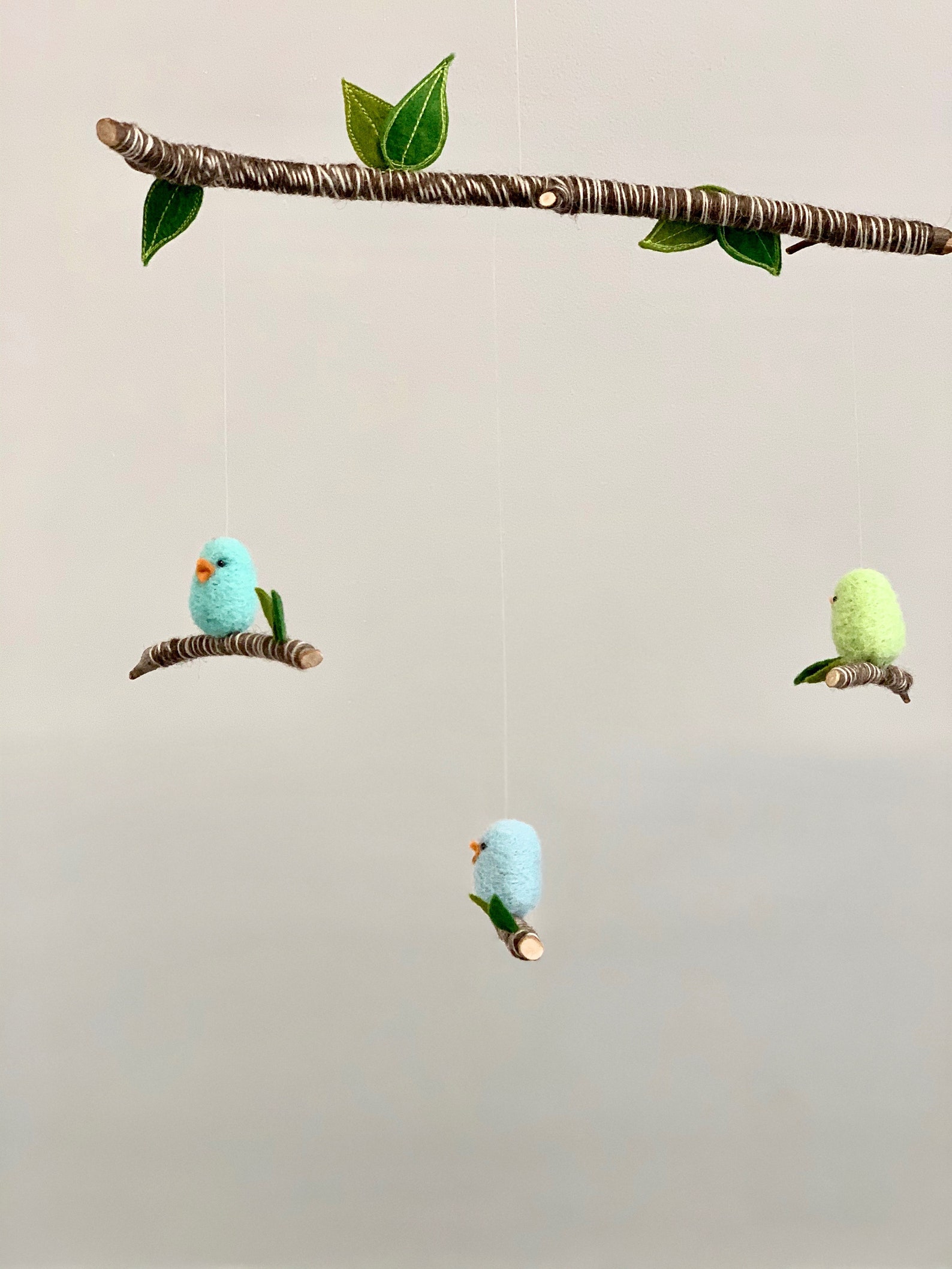 Bird Baby Mobile Needle Felted Bird Bird Nursery Mobile Etsy