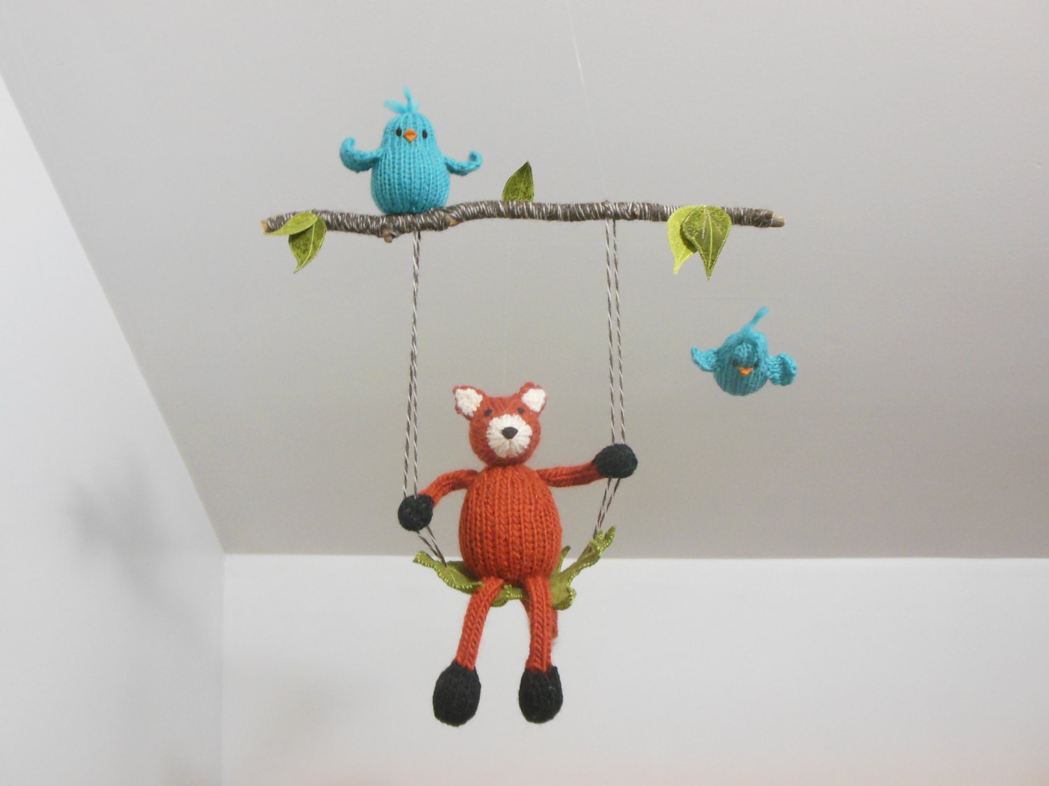 Knit Animal Baby Mobile