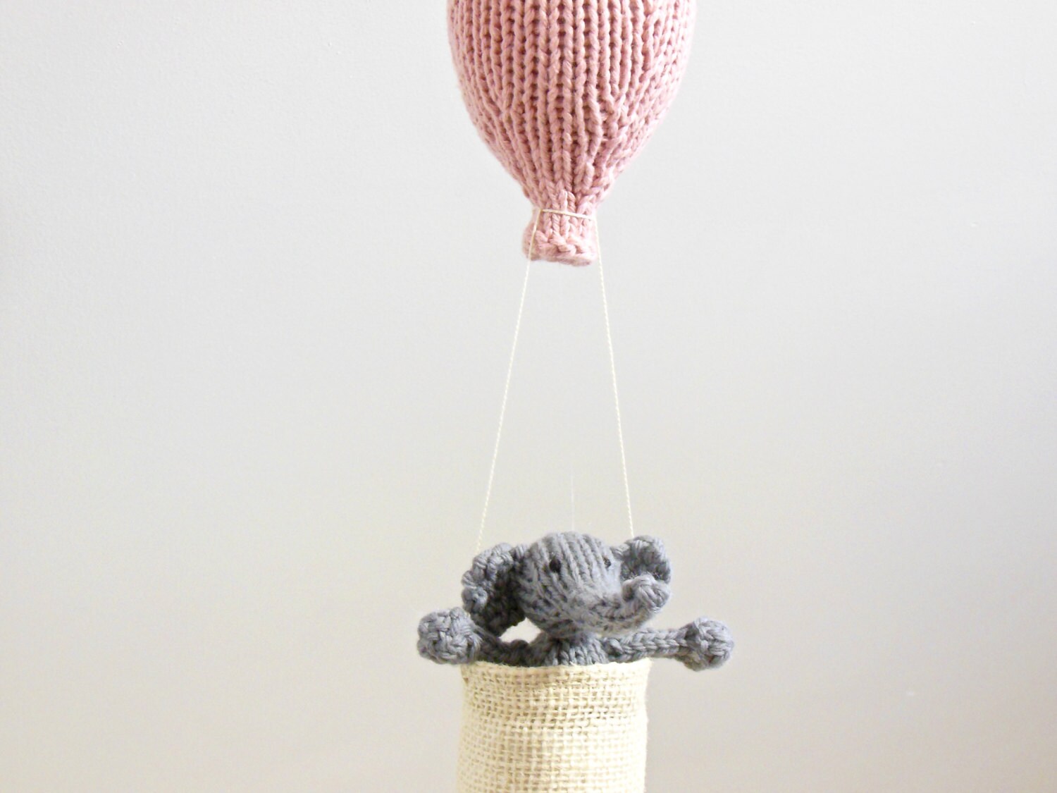 Éléphant en Montgolfière Baby Mobile, Jungle Safari Nursery Decor