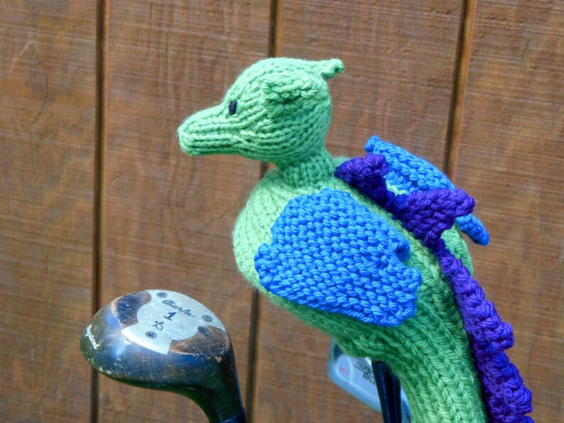 Dragon Golf Club Cover Knit Driver Cover golf decor golf Etsy