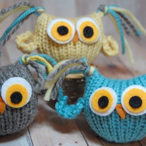 Owl Knitting Pattern, Bird Knitting Pattern Digital Download