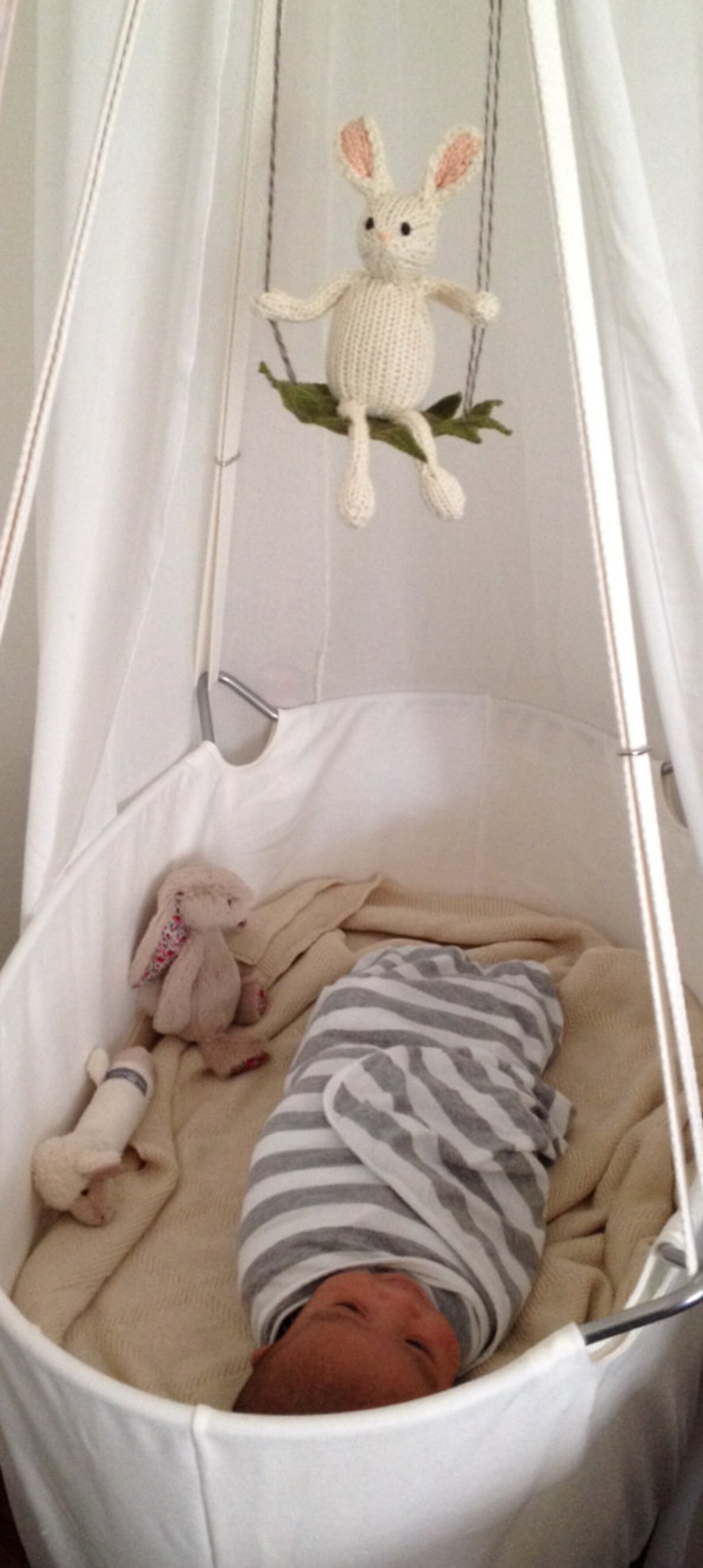 Baby Mobile Bunny Mobile White Baby Mobile Nursery Mobile Etsy