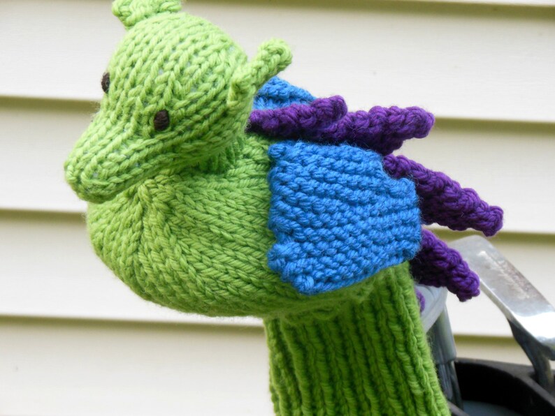 Dragon Golf Club Cover Knit Driver Cover golf decor golf Etsy