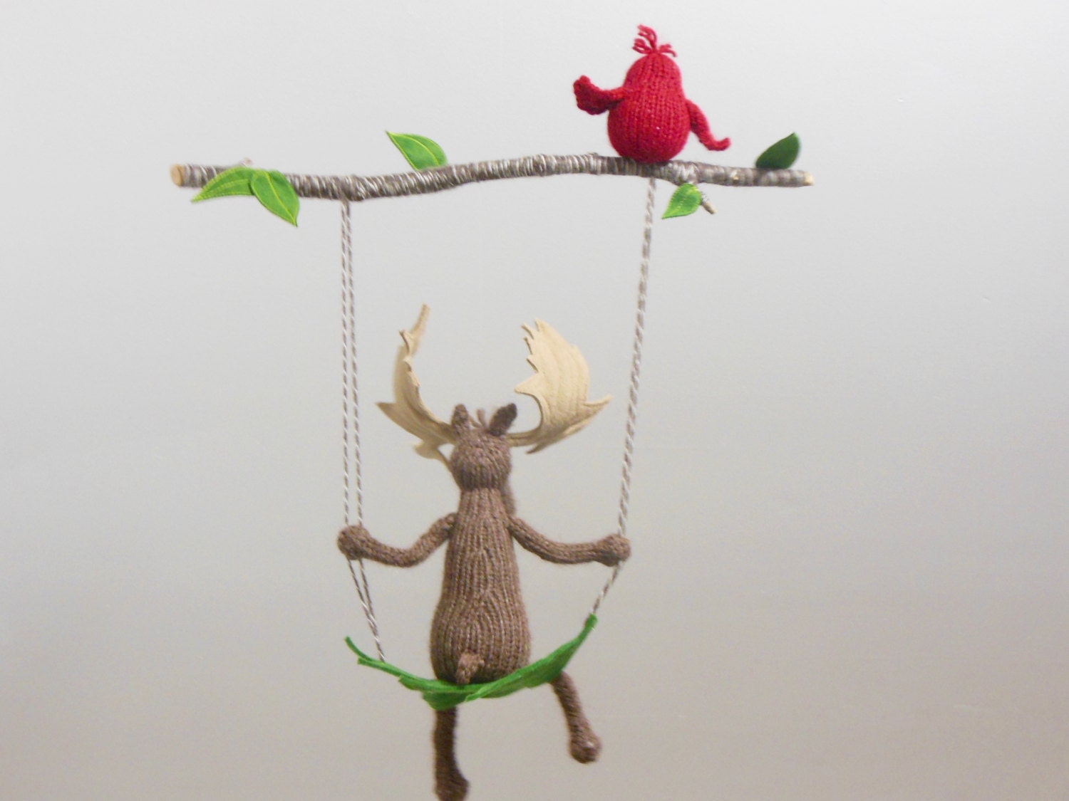 Baby Mobile Moose Mobile Woodland Mobile Nursery Mobile Etsy