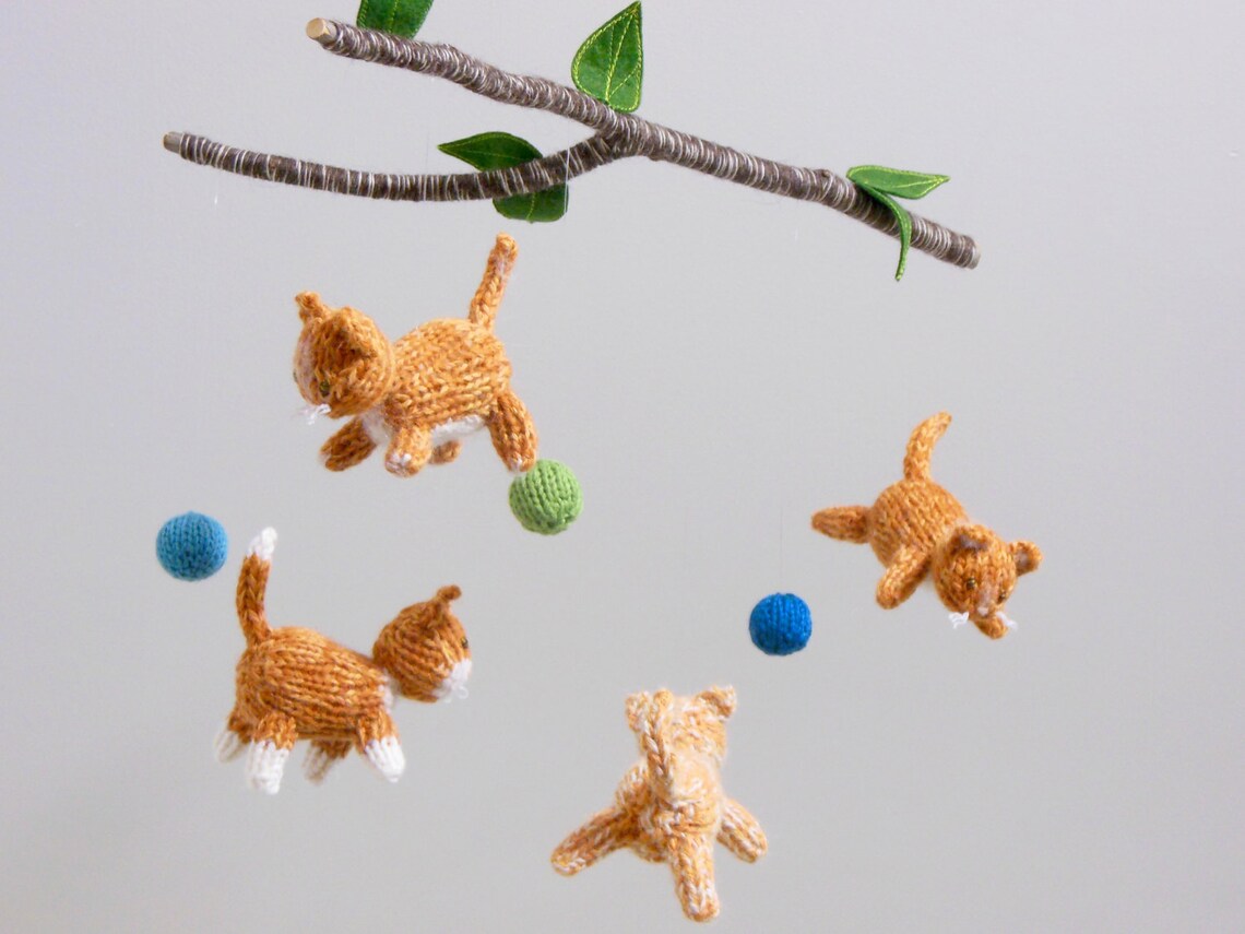 Cat Mobile Cat Baby Mobile Cat Nursery Kitty Nursery Etsy