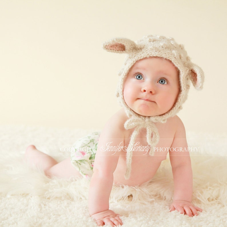 Lamb Hat Toddler Animal Ears Knit Lamb Halloween Etsy