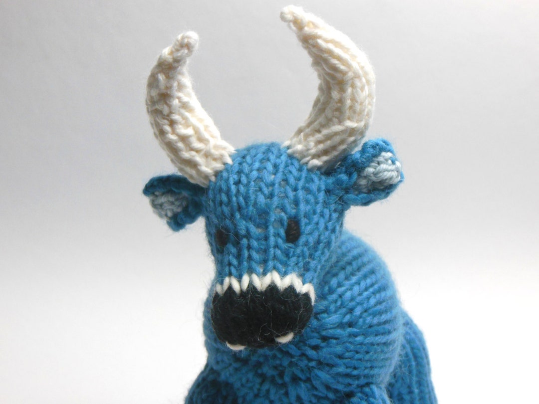 Babe the Blue Ox Knit Soft Sculpture Knit Ox Woodland Etsy