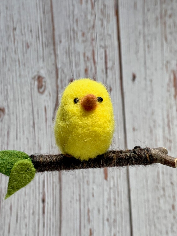 Yellow bird christmas ornament Clearance