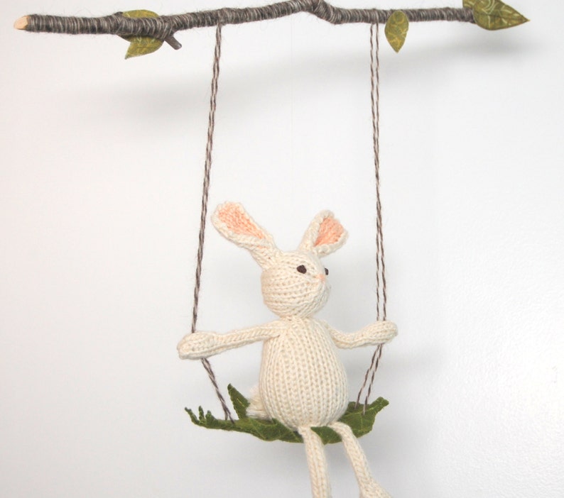 Baby Mobile Bunny Mobile White Baby Mobile Nursery Mobile Etsy