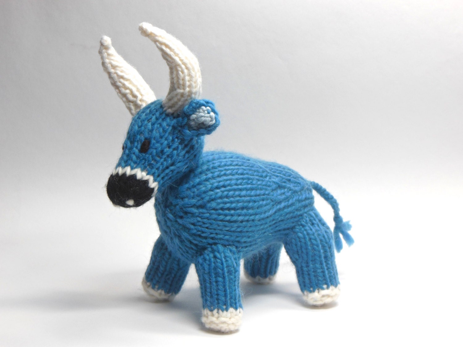 Babe the Blue Ox Knit Soft Sculpture Knit Ox Woodland Decor
