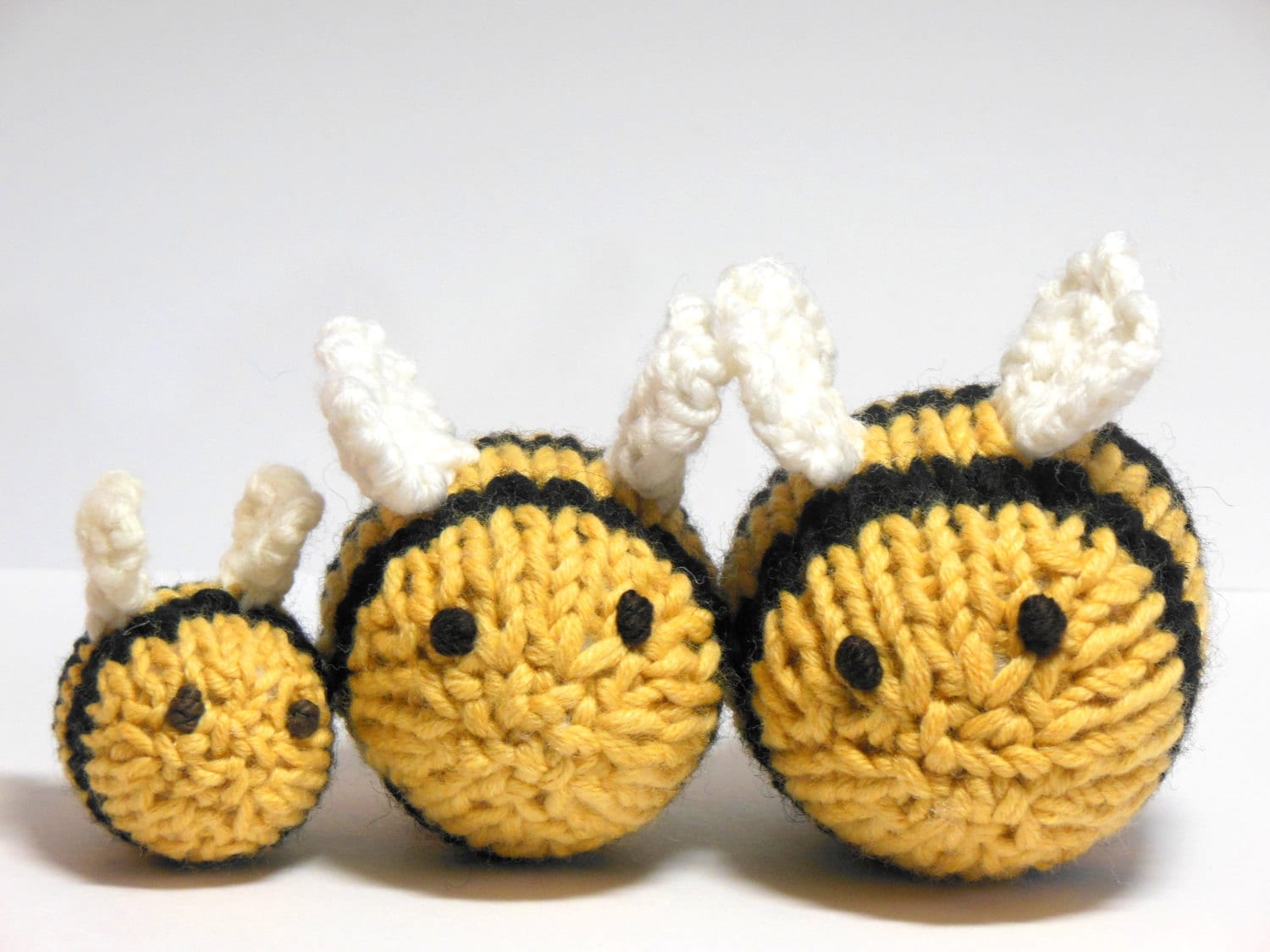 Bees Knit Bee Set Bumble Bee Nursery Woodland Modern Etsy