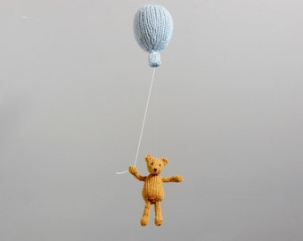 Bear Baby Mobile, Classic Winnie and Pooh Nursery, Gender Neutral Baby Room Art