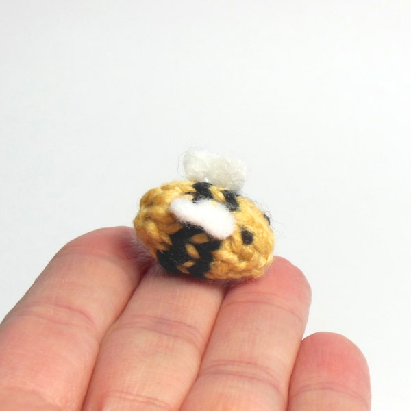 Miniature Knit Bee, Bee Ornament