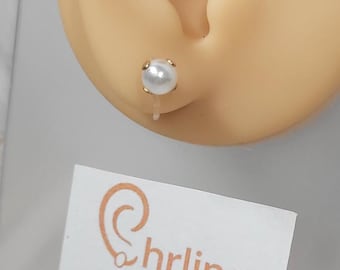 Pearl/Cut-in-the-Ear Clips for Children/Earrings without Piercing/Painless Jewelry/Painless Earrings/Earrings without Piercing/Gift for Girls