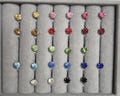 Glitter stone/various colors/children's clip-on earrings/earrings without piercing/painless earrings/ear jewelry without piercing/gift for girls