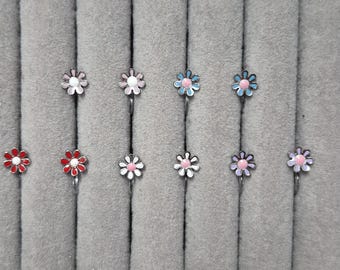 Various flower designs/Children's clip-on earrings/Earrings without piercing/Painless jewelry/Pain-free earrings/Earrings without piercing/Gift for girls
