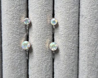 Glitter stones/Children's clip-on earrings/No piercing required/Painless jewelry/Pain-free earrings/No piercing required/Gift for girls