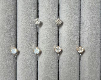 Glitter stones/Children's clip-on earrings/No piercing required/Painless jewelry/Pain-free earrings/No piercing required/Gift for girls