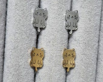 Cat/Children's Clip-on Earrings/Earrings without Piercing/Painless Jewelry/Painless Earring/Earrings without Piercing/Gift for Girls