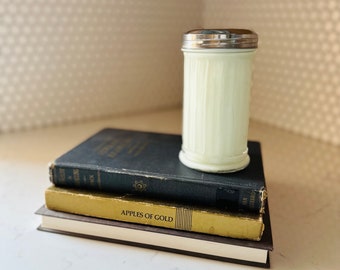 Vintage vessel candle 100% non toxic, Organic Soy and Beeswax non-hormone disrupting up-cycled glass milk-glass etched antique container