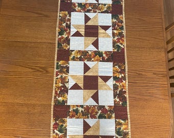 Quilted Star Runner,handmade,patchwork,home decor,gift