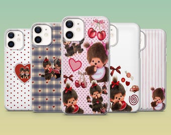 Monchhichi Phone Case Japanese Doll Cute Monkey Cover for iPhone 17Pro,16,15,14,13,12,Samsung S25,S24,S23Fe,S22,A56,Pixel 10,9Pro,8A