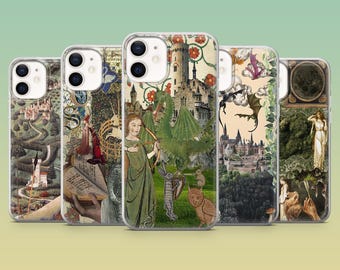 Medieval Phone Case Historical Castlecore  Middle Age Cover for iPhone 17Pro,16,15,14,13,12,Samsung S25,S24,S23Fe,S22,A56,Pixel 10,9Pro,8A