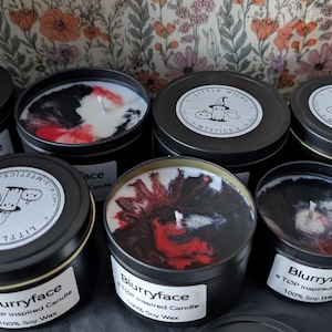 Blurryface Candle | Twenty One Pilots Inspired, Dragonfruit & Ginger Scent, Hand Poured, Unique Pattern