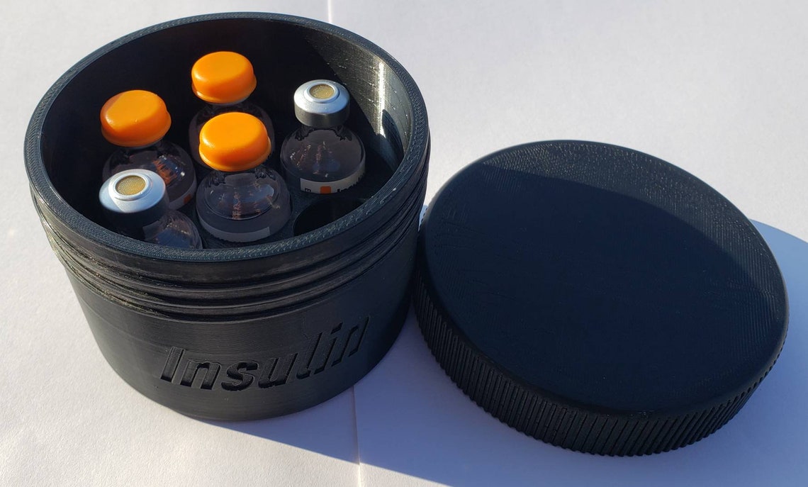 Insulin vial holder. Holds seven 10ml vials. Etsy