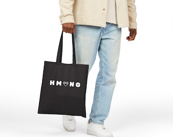 HMONG Heart Tote Bag | Hmong pride canvas tote, Perfect for your Hmong Market runs or for daily use. Gift for Hmong. Gift for All.