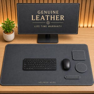 Leather Desk Mat, Small mat, Round coaster, Round Pad, Office&Home Decor, Large Leather mat, Dinner Mat,Custom, Complete Desk Accessories
