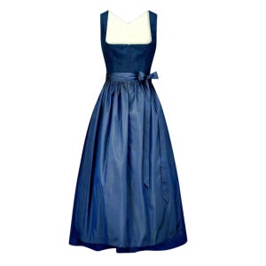 Royal Blue Cotton Dirndl Dress | Vibrant German Dirndl | Comfortable Oktoberfest Outfit | Women&#39;s Bavarian Costume