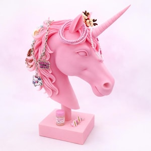 Unicorn Figure - Girls Accessories, Jewellery & Headphone Holder Stand - Magical Unicorn Head Display