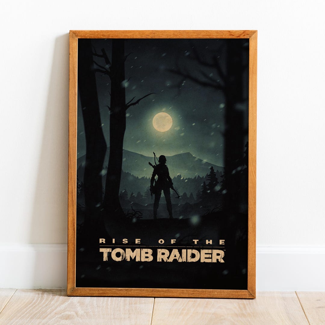 Tomb Raider Retro Poster | Lara Croft Wall Art | Wall Decor | Kraft ...