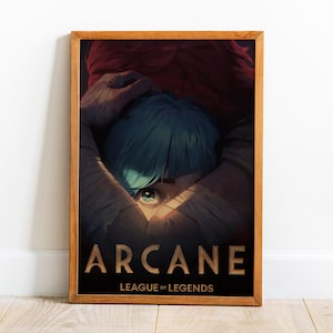 Arcane Retro Poster | LoL Wall Art | Wall Decor | Kraft Paper Print
