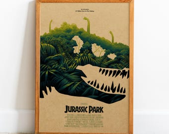 ジュラシック パークの象徴的な門のアート プリント - 日没 - クリス